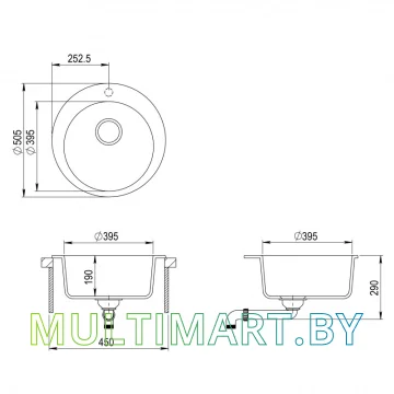 Кухонная мойка Aquasanita Clarus SR100W (ora 112) картинка 2